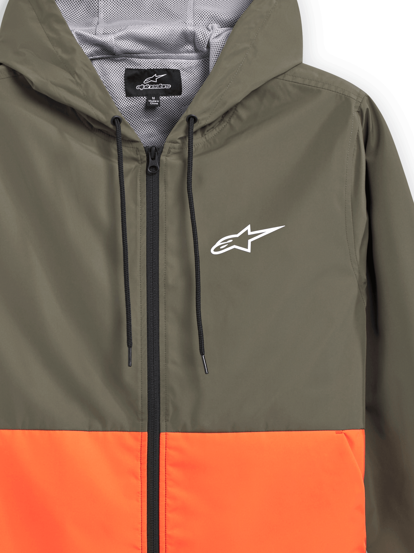 Chamarra Rompevientos Speeder Verde Militar / Naranja