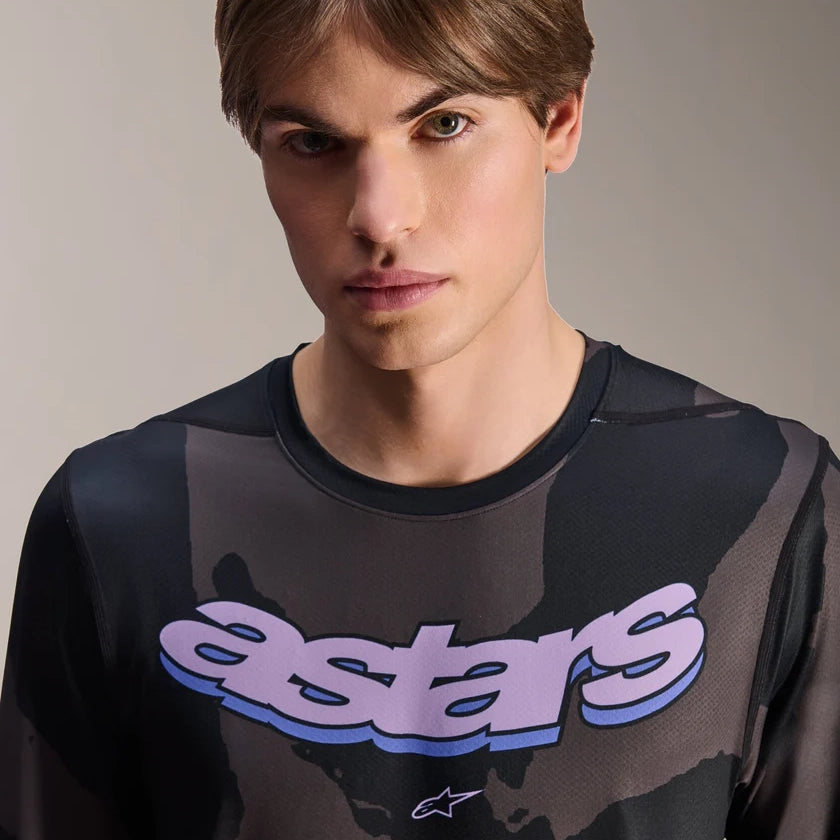 Jersey A-Dura Hollow Camo Negro - Manga Larga