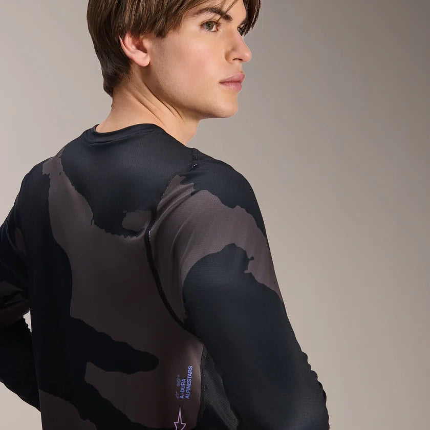 Jersey A-Dura Hollow Camo Negro - Manga Larga