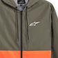 Chamarra Rompevientos Speeder Verde Militar / Naranja