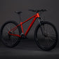 Bicicleta de montaña CUBE Aim ONE 2026 color sundowner & black vista lateral completa sobre fondo negro