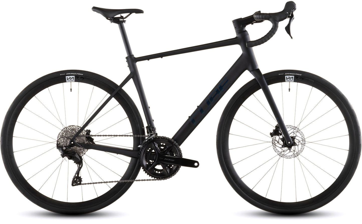 Bicicleta CUBE Attain SLX 2026 coal & prism - Vista lateral completa