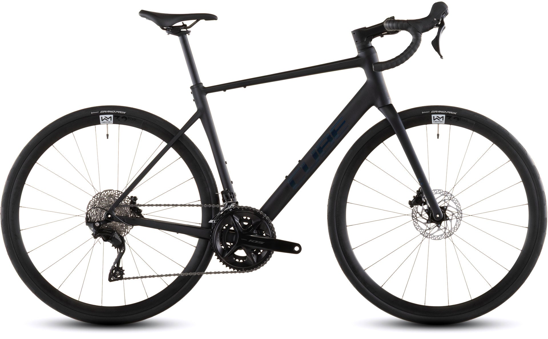 Bicicleta CUBE Attain SLX 2026 coal & prism - Vista lateral completa
