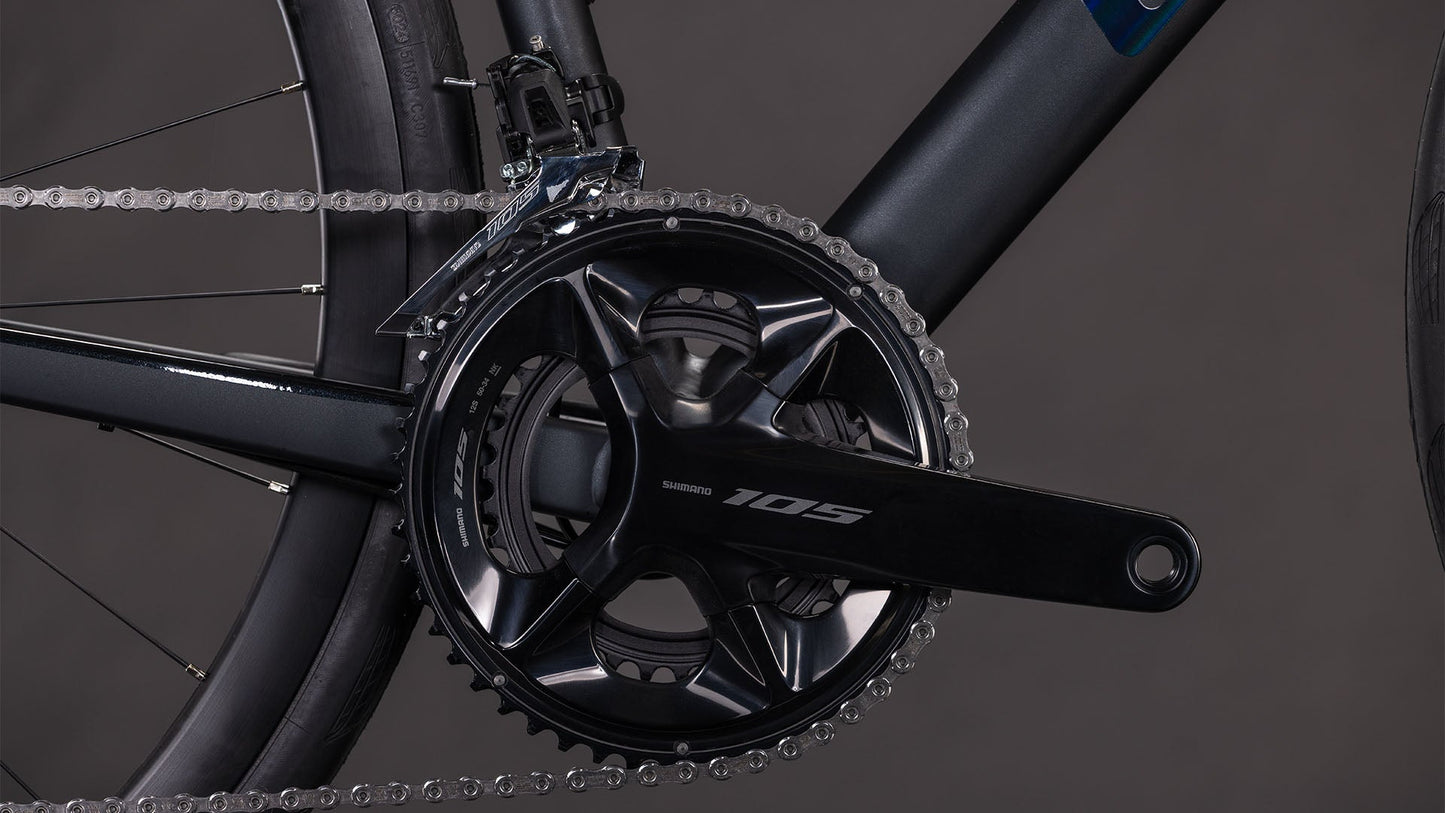 CUBE Attain SLX 2026 - Detalle de transmisión Shimano 105 12 velocidades