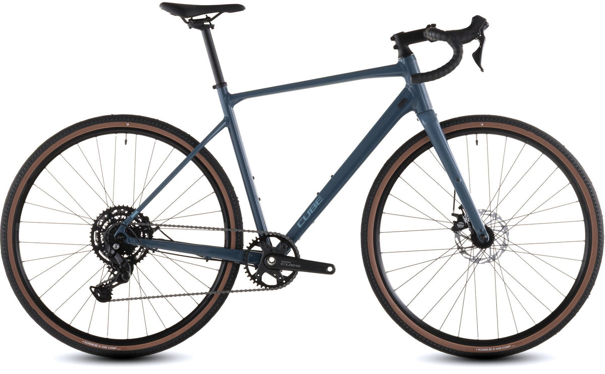 Bicicleta gravel CUBE Nuroad ONE 2026 grovegreen black vista lateral completa