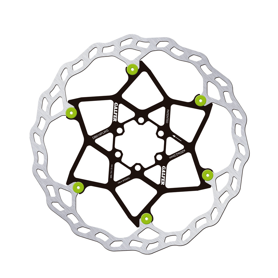 Rotor GALFER Wave Flotante 203 x 2.0 mm GREEN PINS