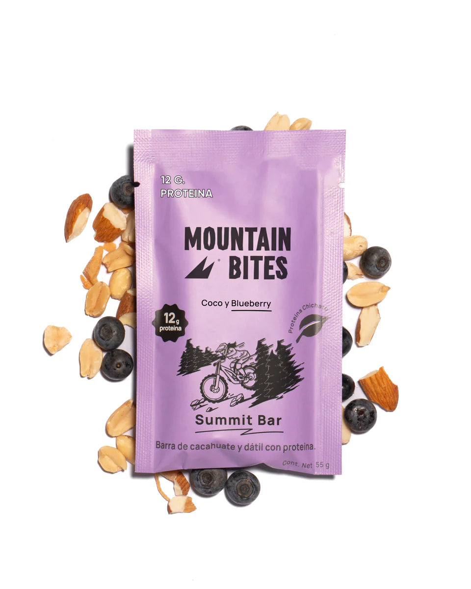 Barritas Energéticas Mountain Bites Sabor Coco y Blueberry (1PZ)