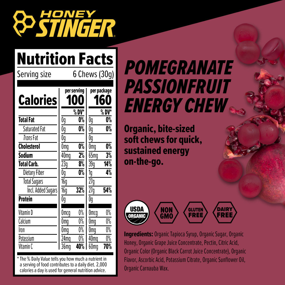 Honey Stinger Chews Pomegranate (Gomitas)
